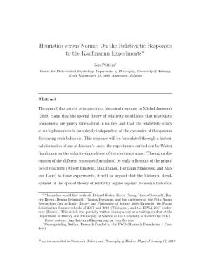 On the Relativistic Responses to the Kaufmannn Experiments$