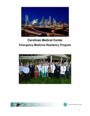 Carolinas Medical Center Emergency Medicine Residency Program