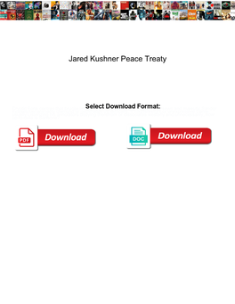 Jared Kushner Peace Treaty