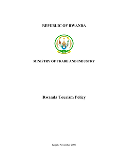 Rwanda Tourism Policy