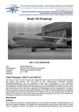Baade 152 (Flugzeug)