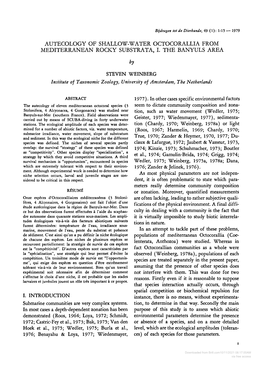 Autecology of Shallow-Water Octocorallia from Mediterranean