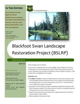 Blackfoot Swan Landscape Restoration Project (BSLRP)