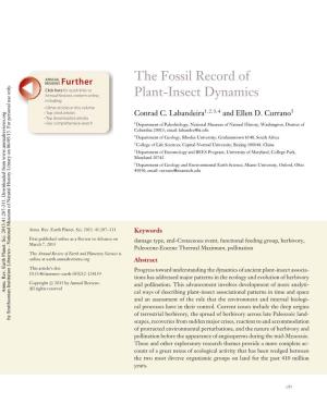The Fossil Record of Plant-Insect Dynamics