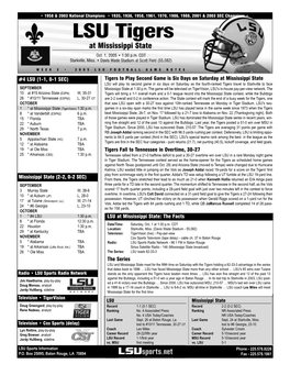 Game 3 Notes Vs Miss State.Qxd