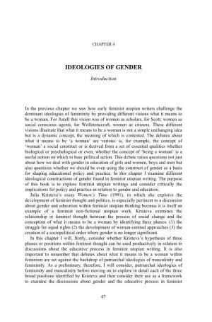 Ideologies of Gender