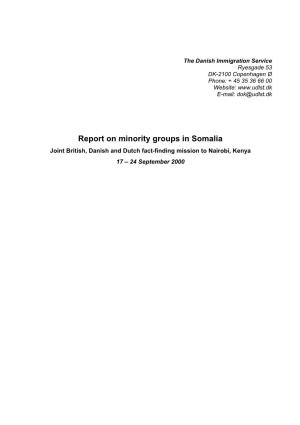 Report on Minority Groups in Somalia