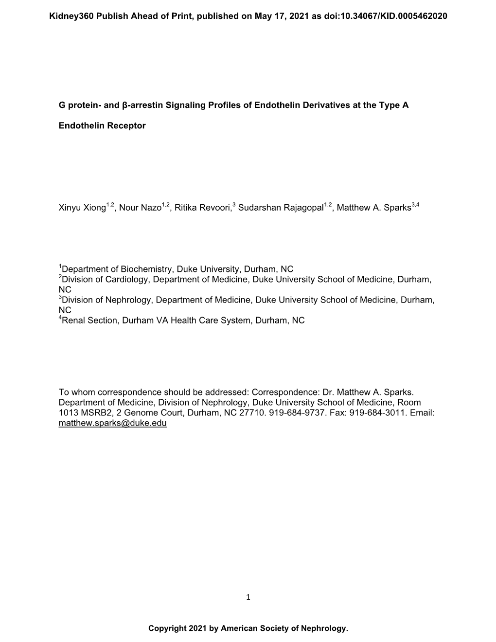 G Protein- and Β-Arrestin Signaling Profiles of Endothelin Derivatives at the Type A