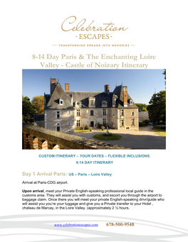 8-14 Day Paris & the Enchanting Loire Valley