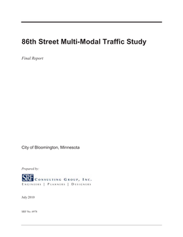 86Th Street Multi-Modal Traffic Study