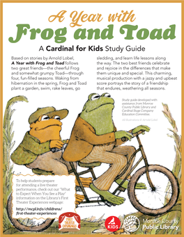 A Year with Frog and Toad Study Guide