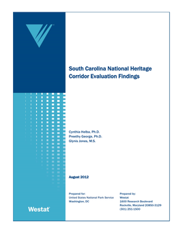 South Carolina National Heritage Corridor Evaluation Findings