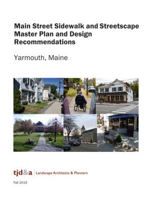 Main Street Sidewalk and Streetscape Master Plan and Design Recommendations