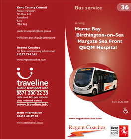 Bus Service Herne Bay Birchington-On-Sea Margate Sea
