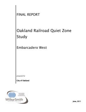 Oakland Railroad Quiet Zone Study