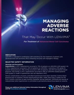 MANAGING ADVERSE REACTIONS That May Occur with LENVIMA®