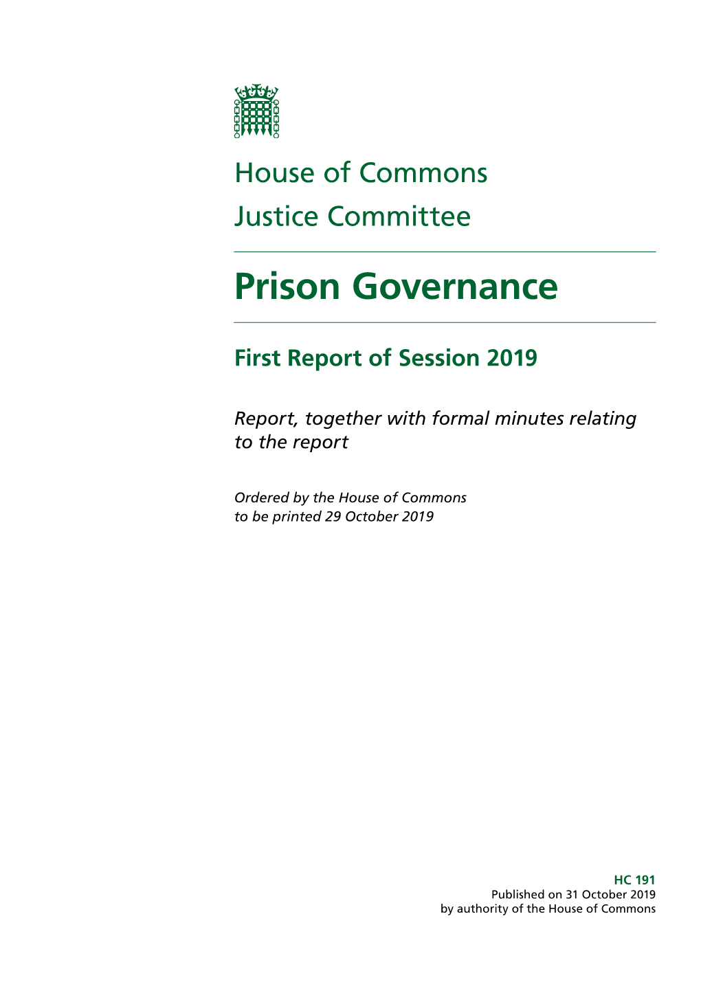 Prison Governance