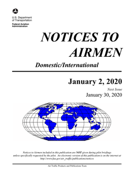 January 2, 2020 Notices to Airmen
