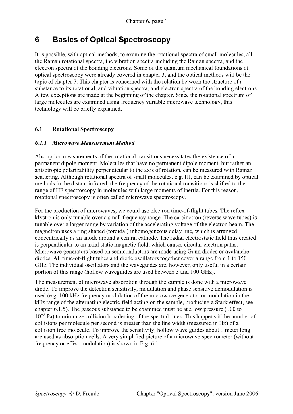 6 Basics of Optical Spectroscopy