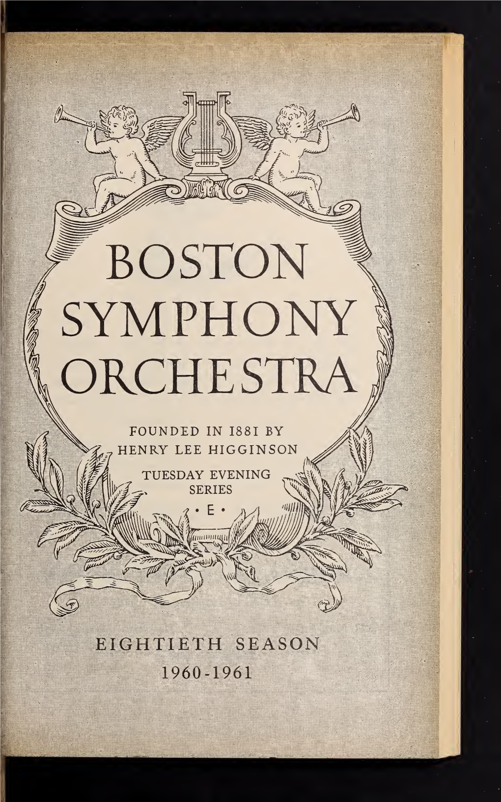 Boston Symphony Orchestra Concert Programs, Season 80, 1960-1961