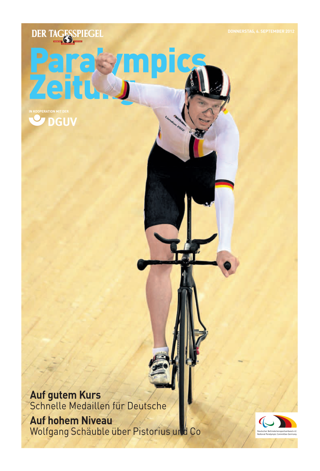 6 September 2012: Paralympics Zeitung London