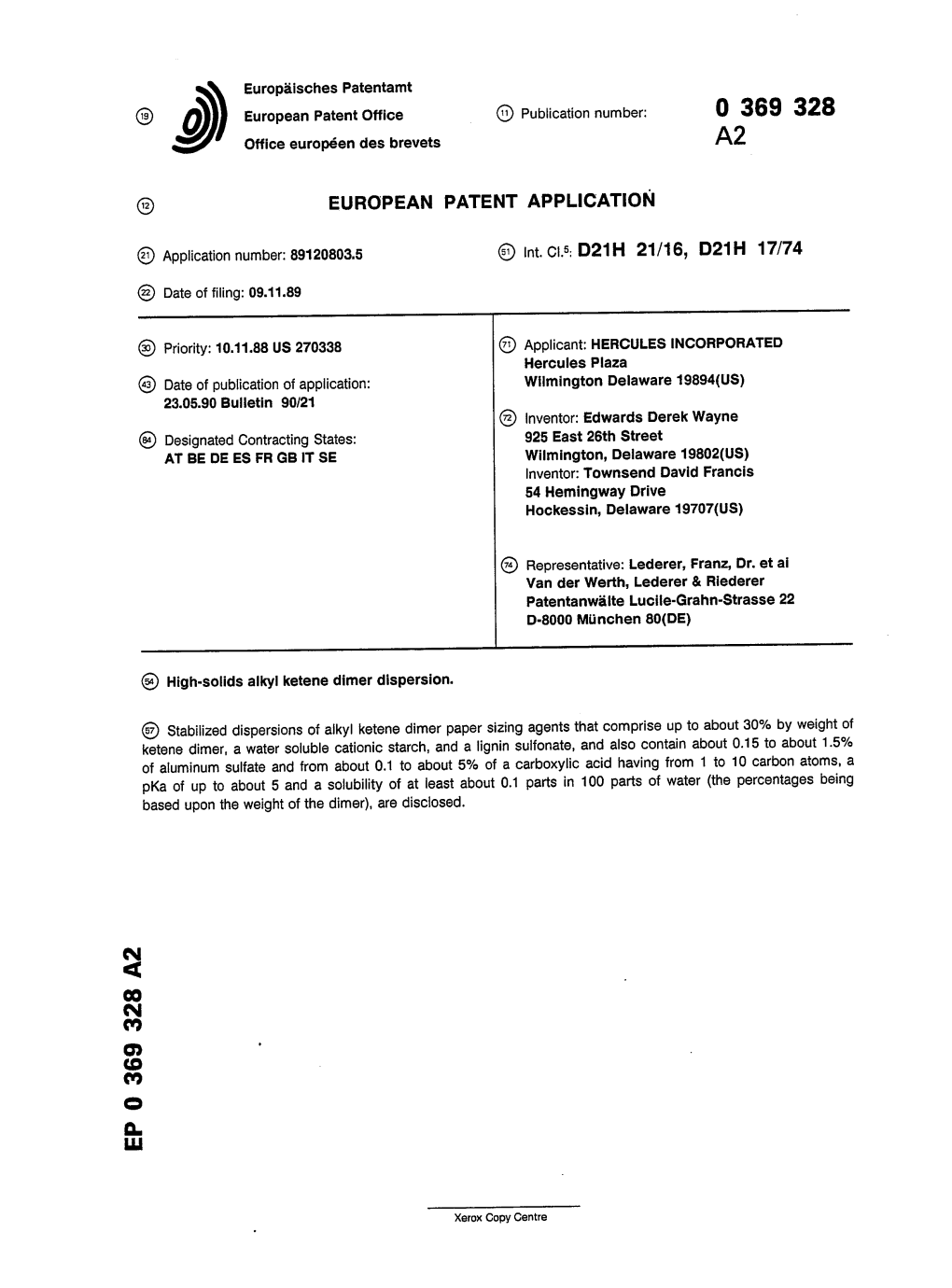 High-Solids Alkyl Ketene Dimer Dispersion