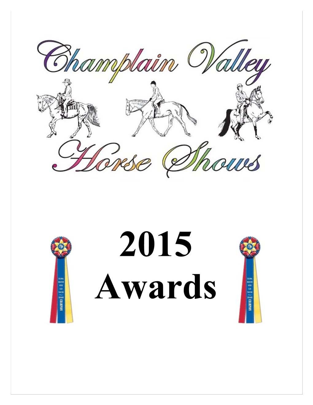 Champlain Valley Horse Shows Year End Awards