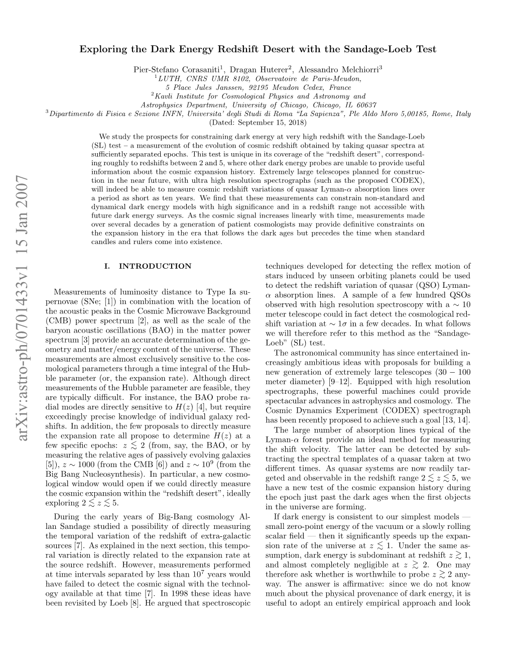 Exploring the Dark Energy Redshift Desert with the Sandage-Loeb Test