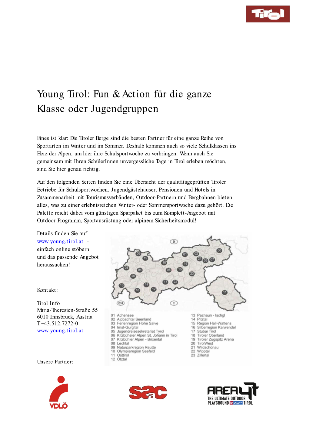 Young Tirol: Fun & Action Für Die Ganze Klasse Oder Jugendgruppen
