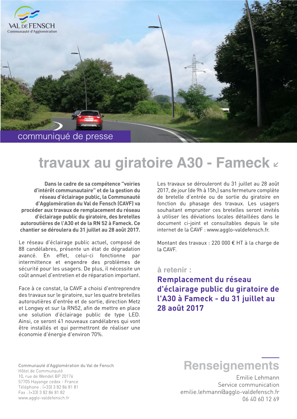 Travaux Au Giratoire A30 - Fameck ≥