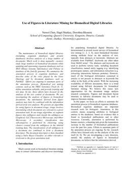 Use of Figures in Literature Mining for Biomedical Digital Libraries