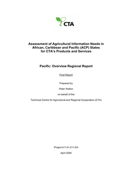 Overview Pacific Report.Pdf (206.1Kb)
