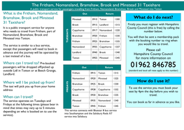 F258 Fritham Taxishare Leaflet