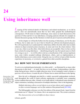 24 Using Inheritance Well