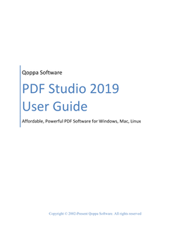 PDF Studio 2019 User Guide
