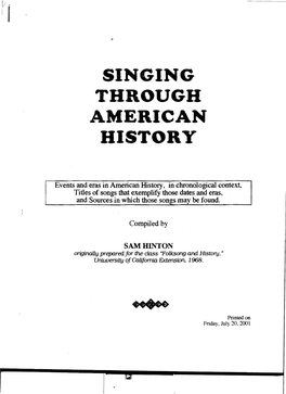 Singing Through American History
