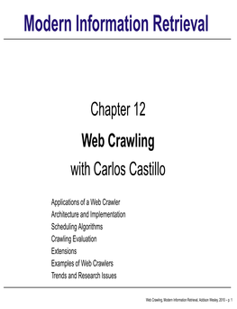 Web Crawling with Carlos Castillo