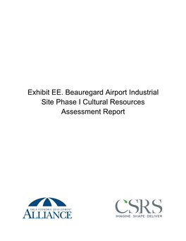 Beauregard Airport Industrial Site Phase I Cultural Resources
