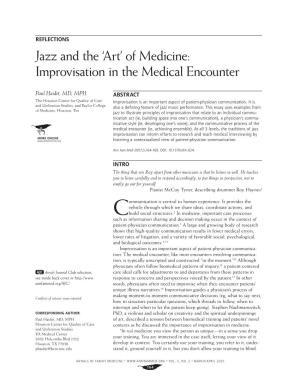 Jazz and the 'Art' of Medicine