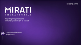 Mirati's Clinical Programs