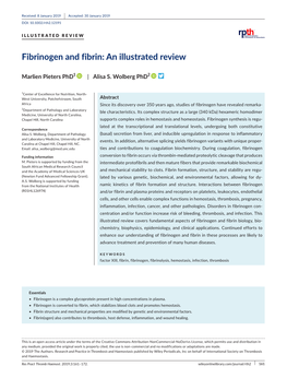 Fibrinogen and Fibrin: an Illustrated Review