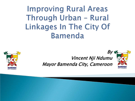 Rural Linkages in the City of Bamenda