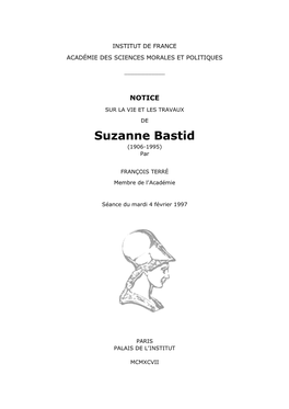 Suzanne Bastid (1906-1995) Par