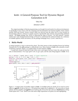Knitr: a General-Purpose Tool for Dynamic Report Generation in R