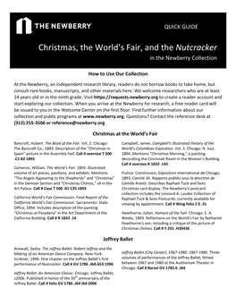 Christmas, the World's Fair, and the Nutcracker