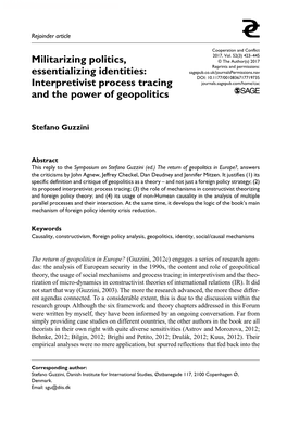 Interpretivist Process Tracing and the Power of Geopolitics