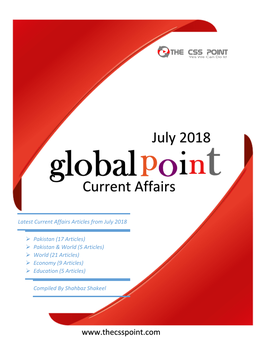 Current Affairs July 2018