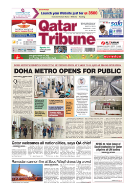 Doha Metro Opens for Public Rahul Preeth / Hisham Al Jundi Al Wakra