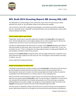 NFL Draft 2014 Scouting Report: RB Jeremy Hill, LSU