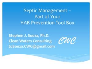 Septic Management – Part of Your HAB Prevention Tool Box Thanks To